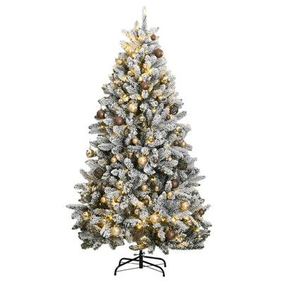 Artificial Hinged Christmas Tree 300 LEDs & Ball Set 210 cm