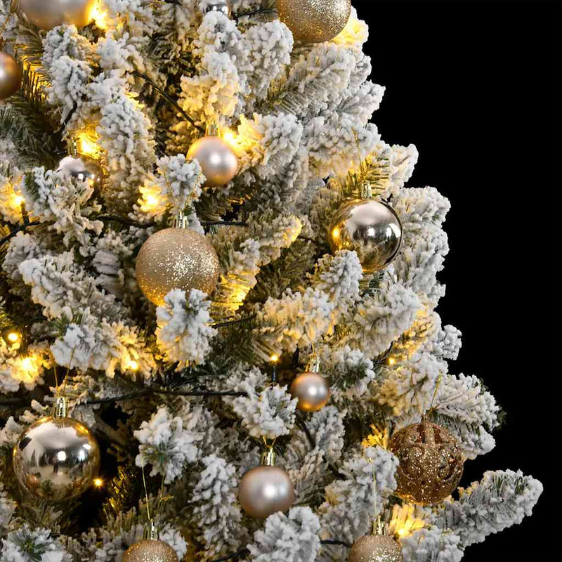 Artificial Hinged Christmas Tree 300 LEDs & Ball Set 210 cm