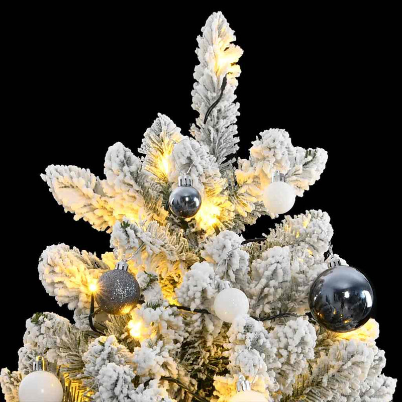 Artificial Hinged Christmas Tree 300 LEDs & Ball Set 210 cm