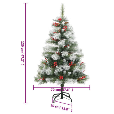 Artificial Hinged Christmas Tree 150 LEDs 120 cm
