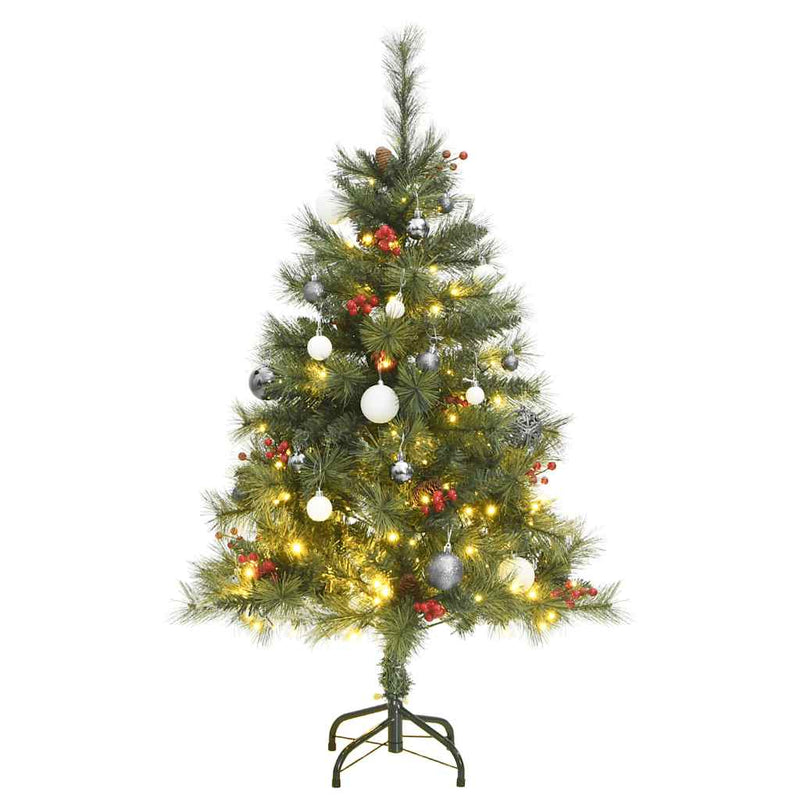 Artificial Hinged Christmas Tree with 150 LEDs & Ball Set 120 cm