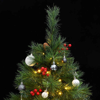 Artificial Hinged Christmas Tree with 150 LEDs & Ball Set 120 cm