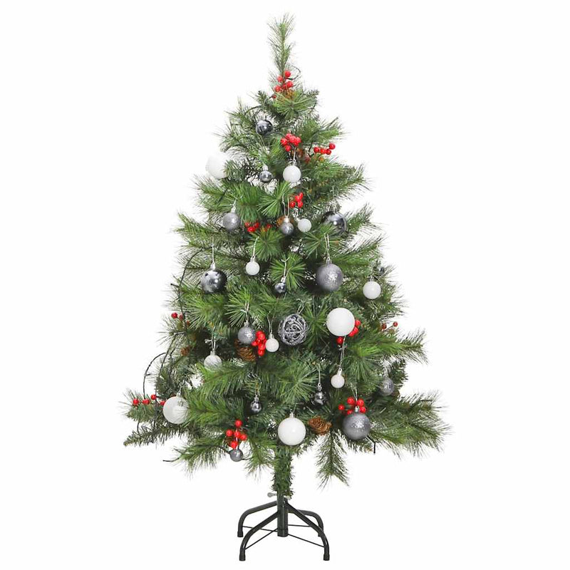 Artificial Hinged Christmas Tree with 150 LEDs & Ball Set 120 cm