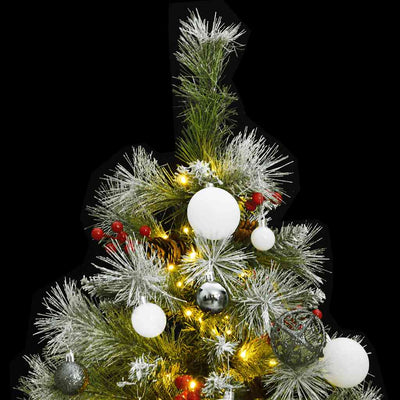 Artificial Hinged Christmas Tree with 150 LEDs & Ball Set 120 cm