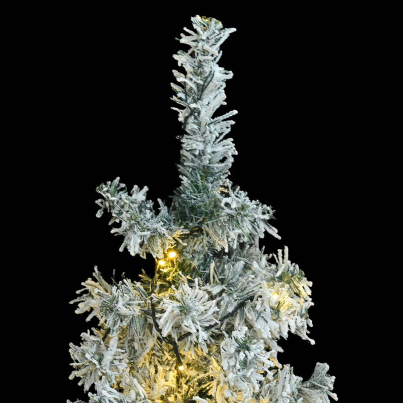 Slim Christmas Tree 300 LEDs & Flocked Snow 270 cm