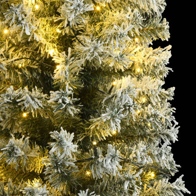 Slim Christmas Tree 300 LEDs & Flocked Snow 270 cm