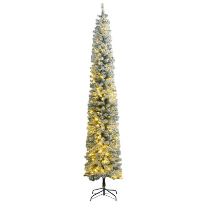 Slim Christmas Tree 300 LEDs & Flocked Snow 300 cm
