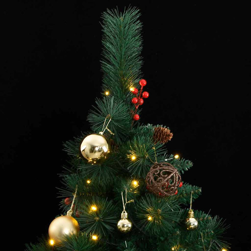 Artificial Hinged Christmas Tree with 300 LEDs & Ball Set 180 cm