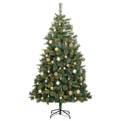 Artificial Hinged Christmas Tree with 300 LEDs & Ball Set 180 cm