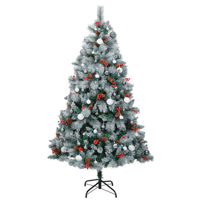 Artificial Hinged Christmas Tree with 300 LEDs & Ball Set 180 cm