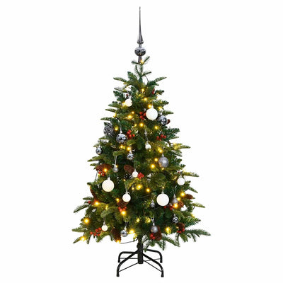 Artificial Hinged Christmas Tree with 150 LEDs & Ball Set 120 cm