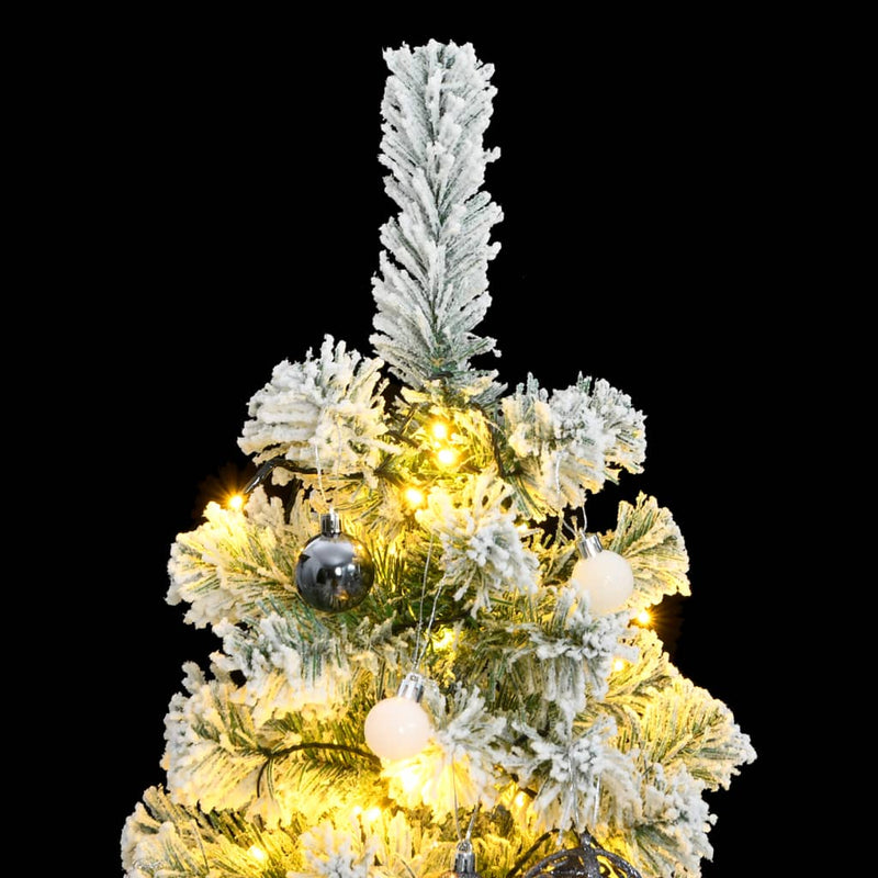 Artificial Hinged Christmas Tree with 150 LEDs & Ball Set 120 cm