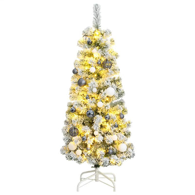 Artificial Hinged Christmas Tree with 150 LEDs & Ball Set 150 cm