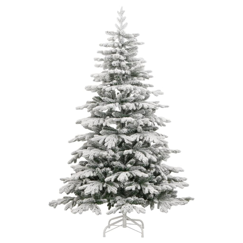 Artificial Hinged Christmas Tree 300 LEDs & Flocked Snow 240 cm