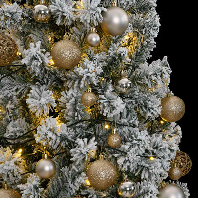 Artificial Hinged Christmas Tree with 300 LEDs & Ball Set 210 cm