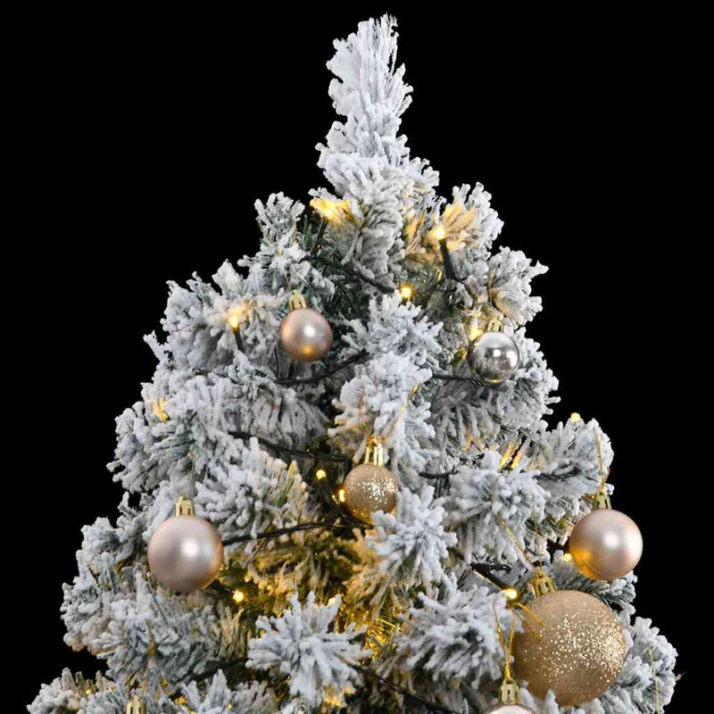 Artificial Hinged Christmas Tree with 300 LEDs & Ball Set 210 cm