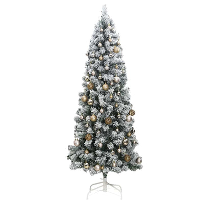 Artificial Hinged Christmas Tree with 300 LEDs & Ball Set 210 cm