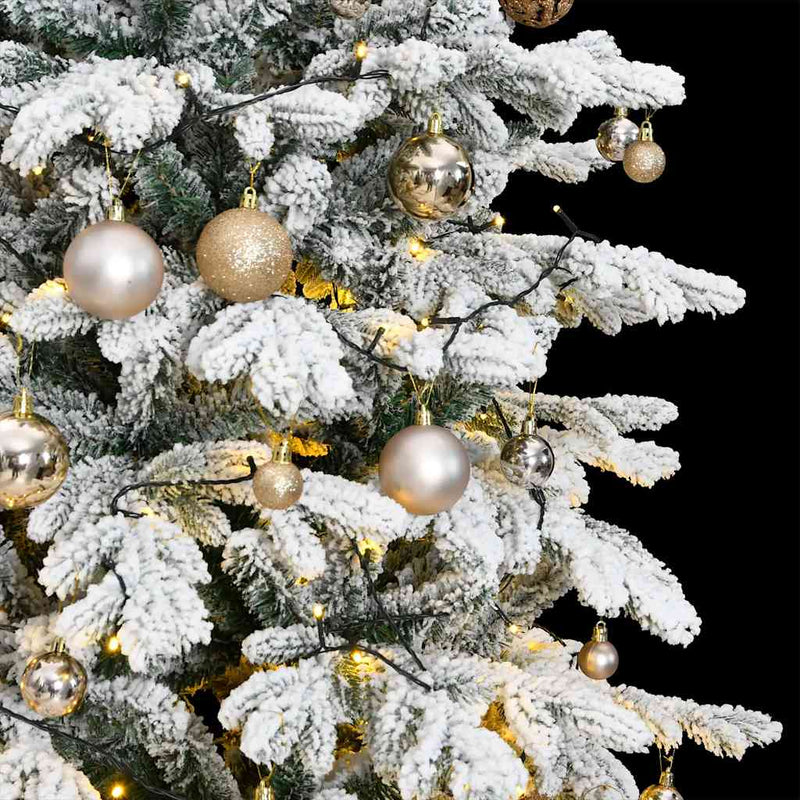 Artificial Hinged Christmas Tree 300 LEDs & Ball Set 180 cm