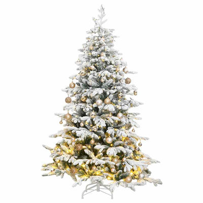 Artificial Hinged Christmas Tree 300 LEDs & Ball Set 210 cm