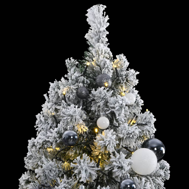 Artificial Hinged Christmas Tree with 300 LEDs & Ball Set 210 cm