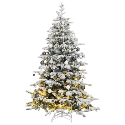 Artificial Hinged Christmas Tree 300 LEDs & Ball Set 210 cm