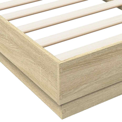 Bed Frame without Mattress Sonoma Oak 90x190 cm Engineered Wood