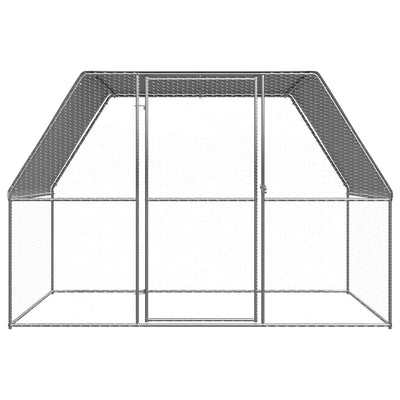 Chicken Cage Silver and Grey 3x2x2 m Galvanised Steel