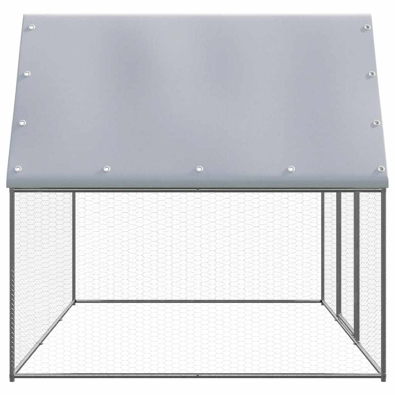 Chicken Cage Silver and Grey 3x2x2 m Galvanised Steel