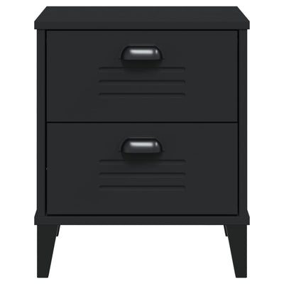 Bedside Cabinet VIKEN Black Engineered Wood