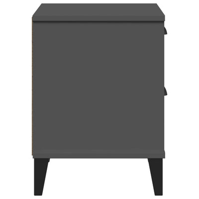 Bedside Cabinet VIKEN Anthracite Grey Engineered Wood