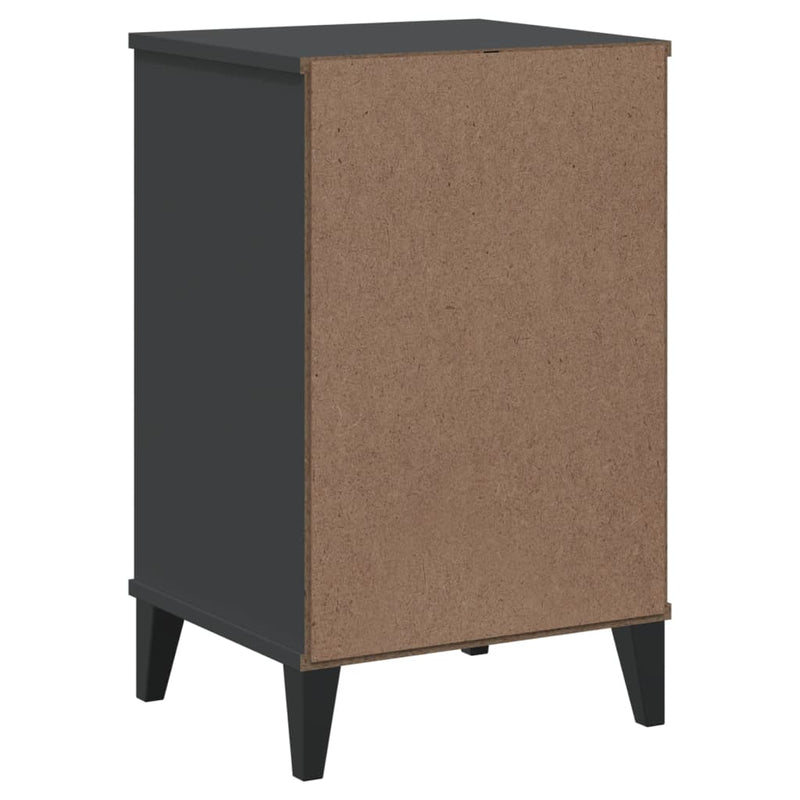 Bedside Cabinet VIKEN Anthracite Grey Engineered Wood