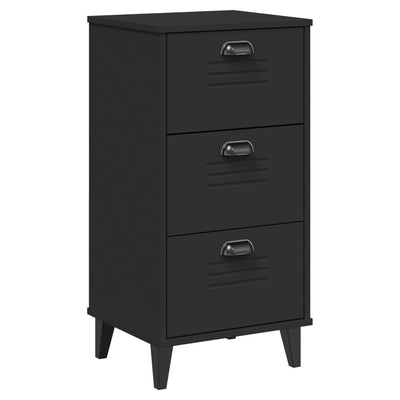 Bedside Cabinet VIKEN Black Engineered Wood