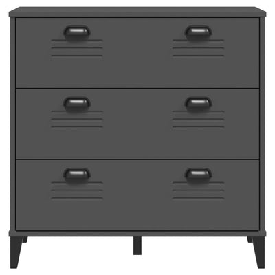 Drawer Cabinet VIKEN Anthracite Grey Engineered Wood