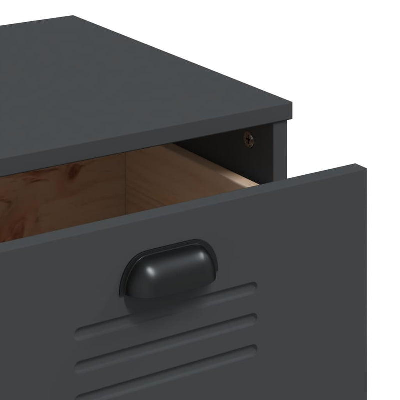 Drawer Cabinet VIKEN Anthracite Grey Engineered Wood