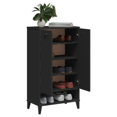 Shoe Cabinet VIKEN Black Engineered Wood