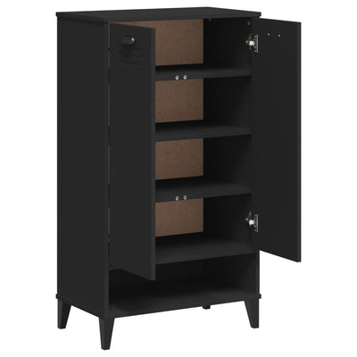 Shoe Cabinet VIKEN Black Engineered Wood