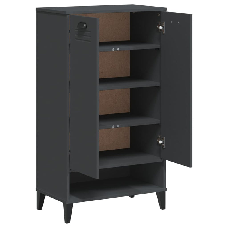 Shoe Cabinet VIKEN Anthracite Grey Engineered Wood