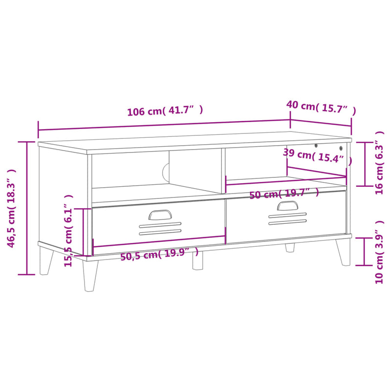 TV Cabinet VIKEN Black Engineered Wood