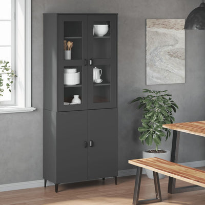 Top for Highboard VIKEN Anthracite Grey Engineered Wood