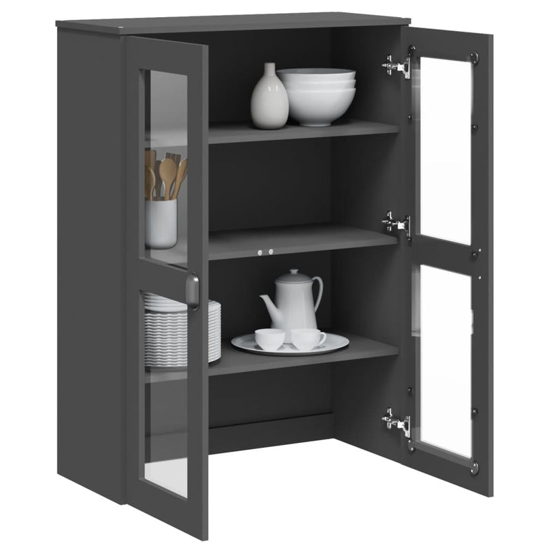 Top for Highboard VIKEN Anthracite Grey Engineered Wood