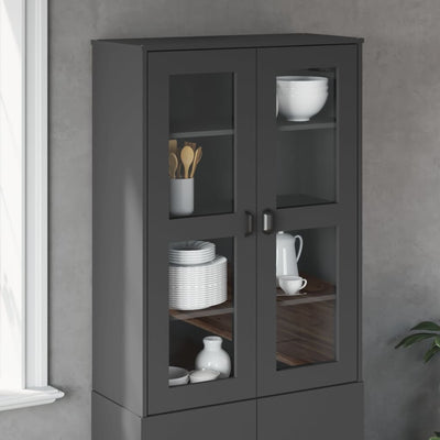 Top for Highboard VIKEN Anthracite Grey Engineered Wood