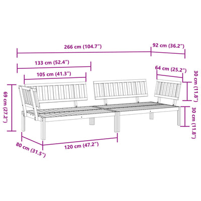 Garden Pallet Corner Sofas 2 pcs Solid Wood Acacia