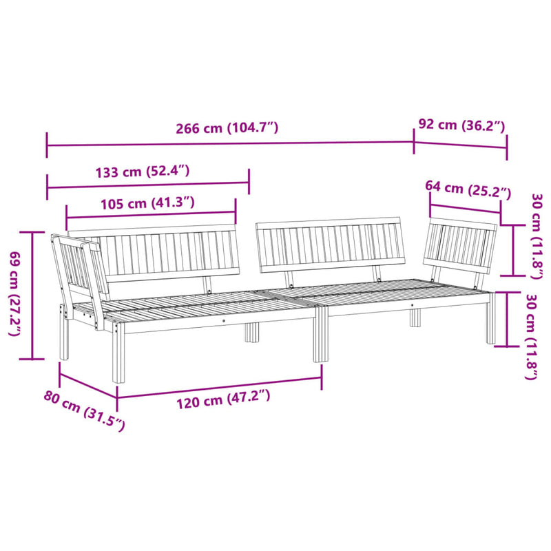 Garden Pallet Corner Sofas 2 pcs Solid Wood Acacia