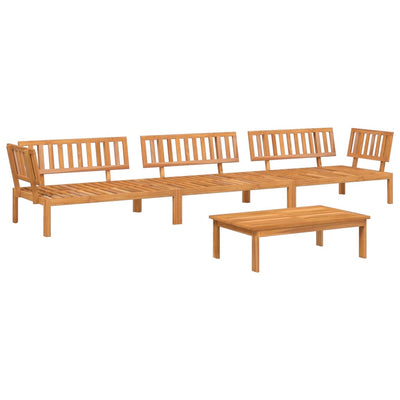 4 Piece Garden Pallet Sofa Set Solid Wood Acacia