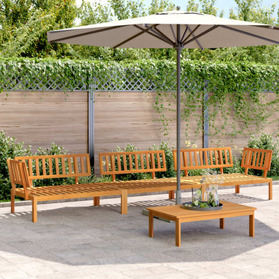 4 Piece Garden Pallet Sofa Set Solid Wood Acacia