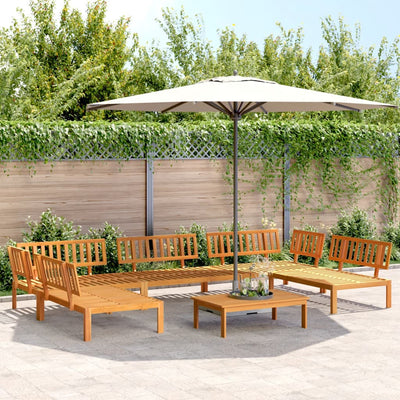 6 Piece Garden Pallet Sofa Set Solid Wood Acacia