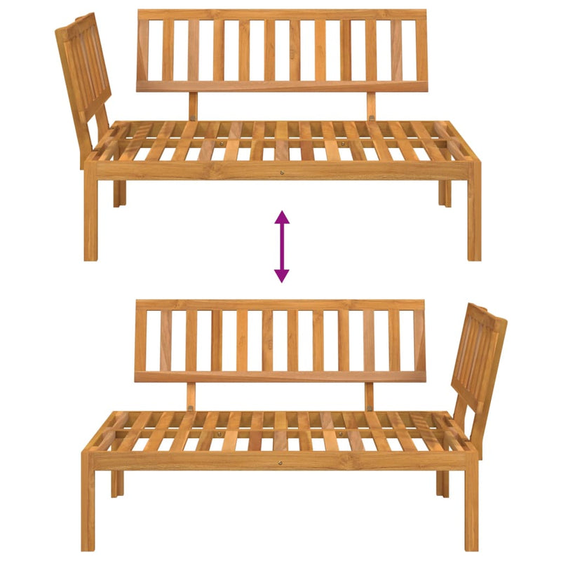 Garden Pallet Corner Sofa Solid Wood Acacia