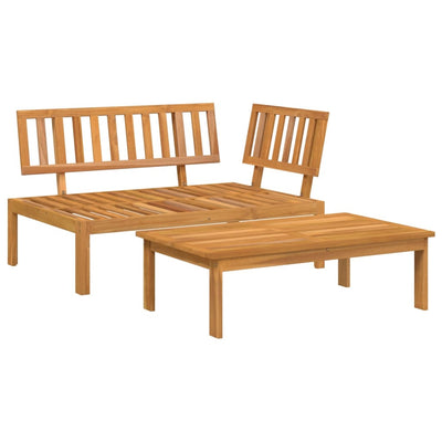 Garden Pallet Sofa Set 2 Piece Solid Wood Acacia