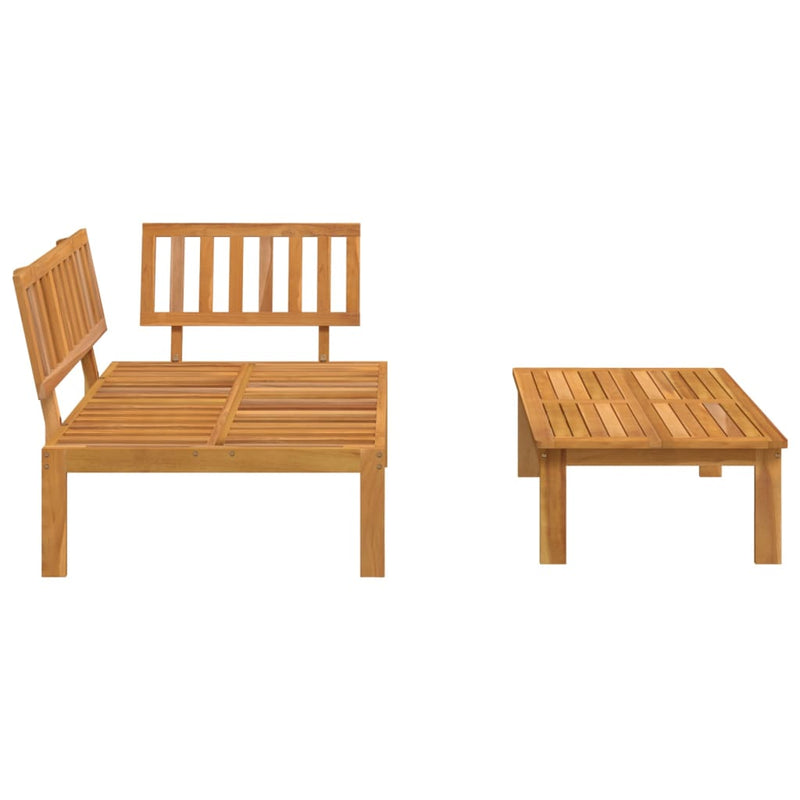 Garden Pallet Sofa Set 2 Piece Solid Wood Acacia