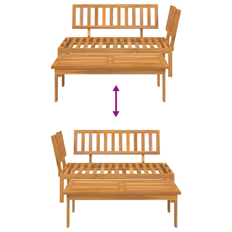 Garden Pallet Sofa Set 2 Piece Solid Wood Acacia